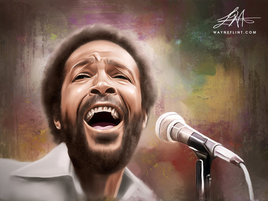 Marvin Gaye Oil Painting